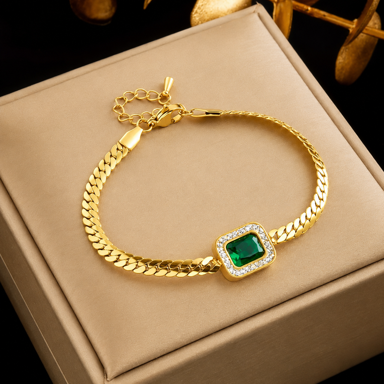 Elara Bracelet with Emerald