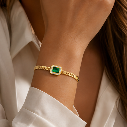 Elara Bracelet with Emerald