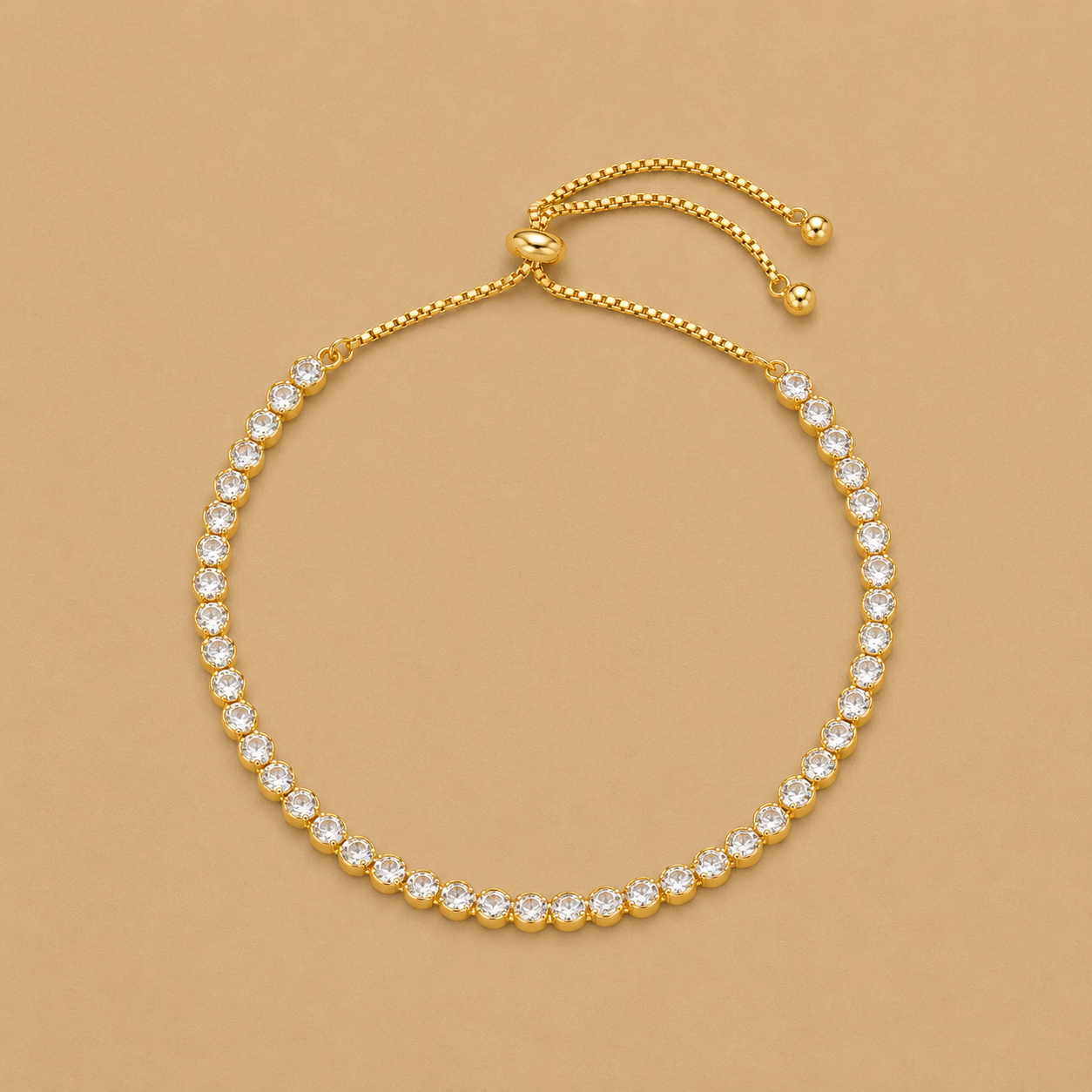 Crystal Tennis Slider Bracelet