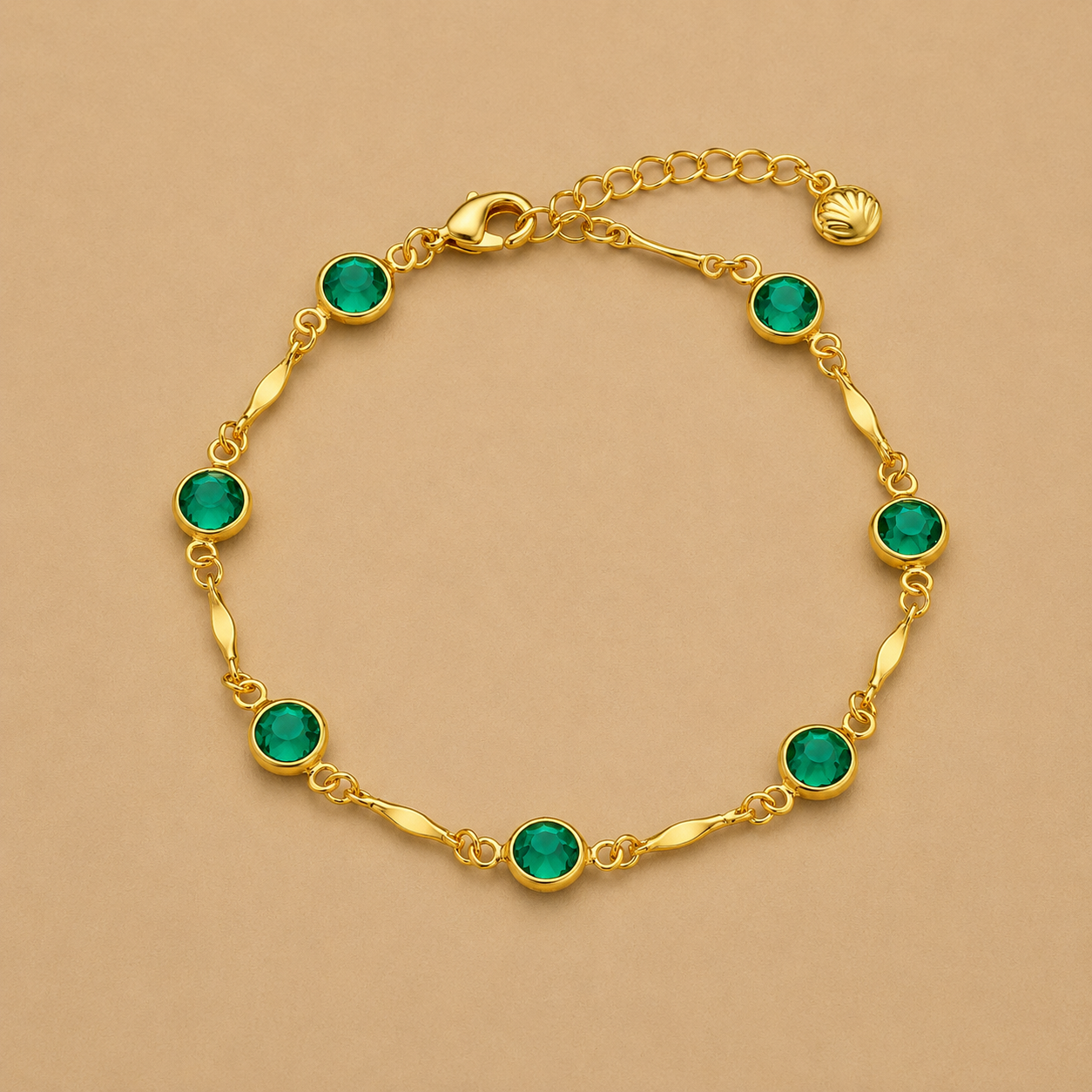 Emerald Chain Bracelet