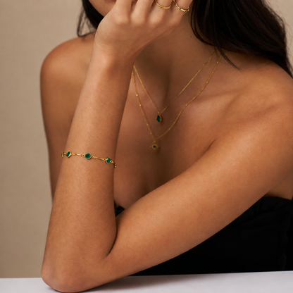 Emerald Chain Bracelet