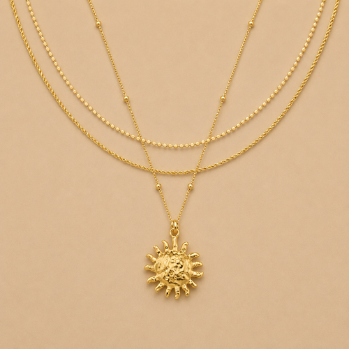 Molten Sun 3 Row - Necklace