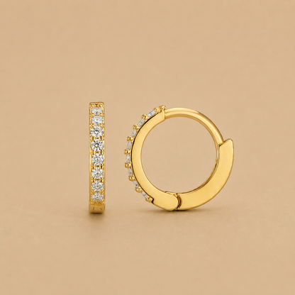 Crystal Hoop Small Earrings