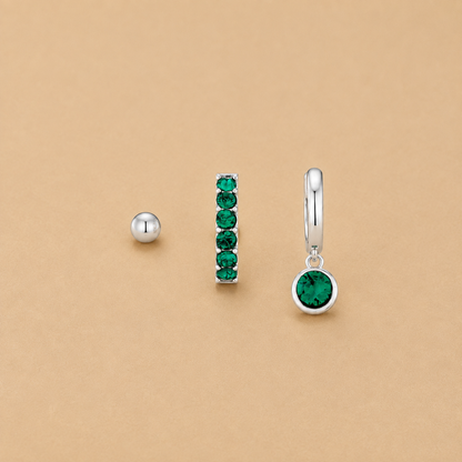 Emerald Ear Party Made With Crystals