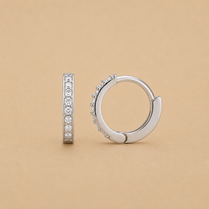 Crystal Hoop Small Earrings