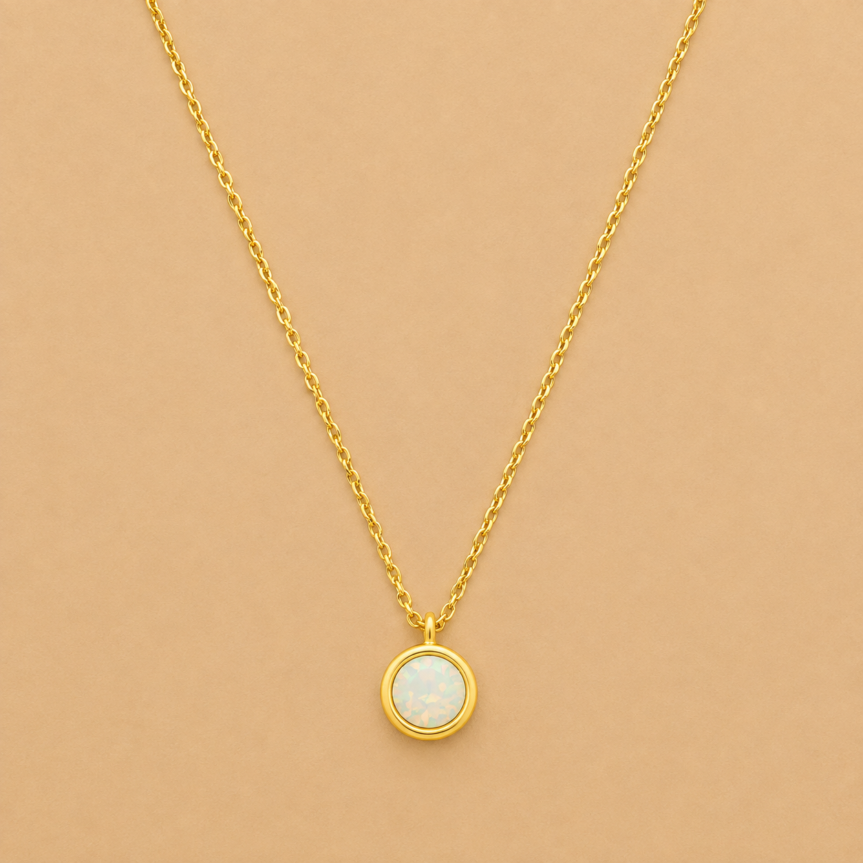 White Opal Necklace Crystals