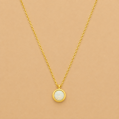 White Opal Necklace Crystals