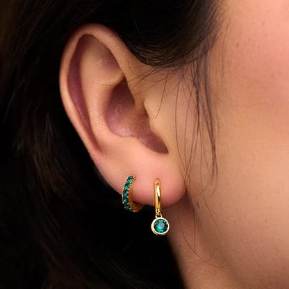 Emerald Ear Party Made With Crystals