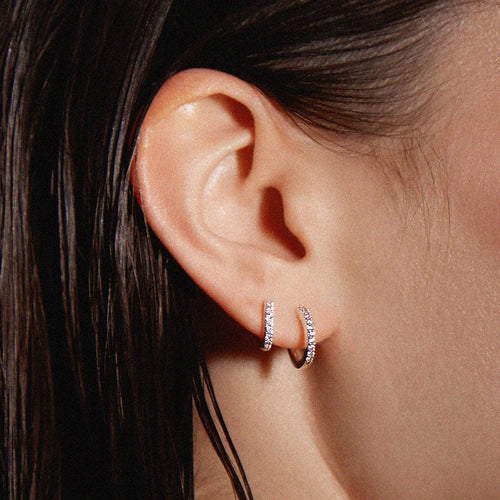 Crystal Hoop Small Earrings