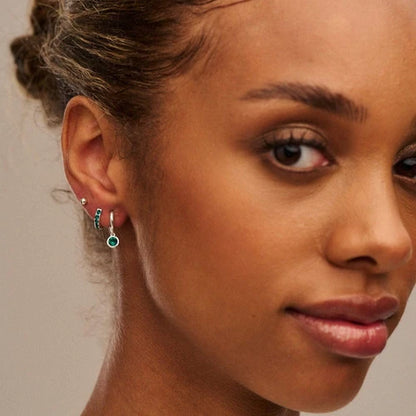 Emerald Ear Party Made With Crystals