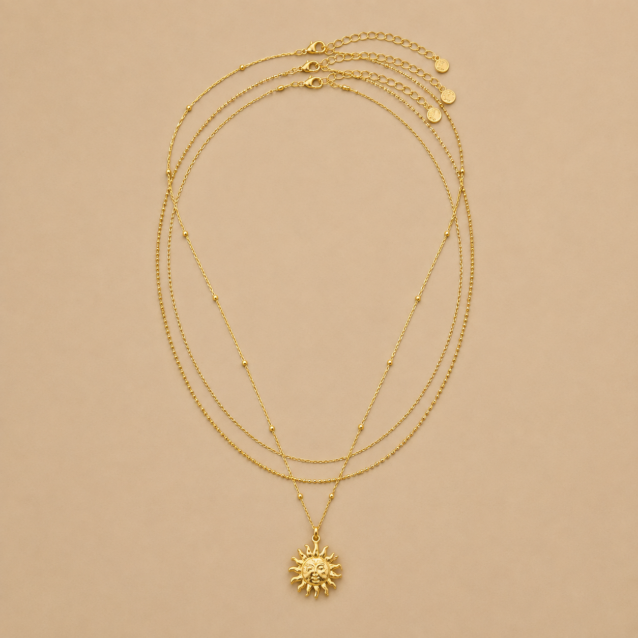 Molten Sun 3 Row - Necklace
