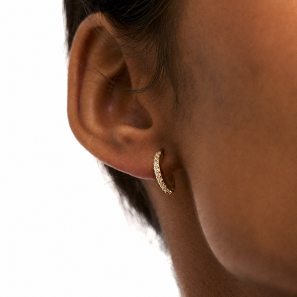 Crystal Hoop Small Earrings