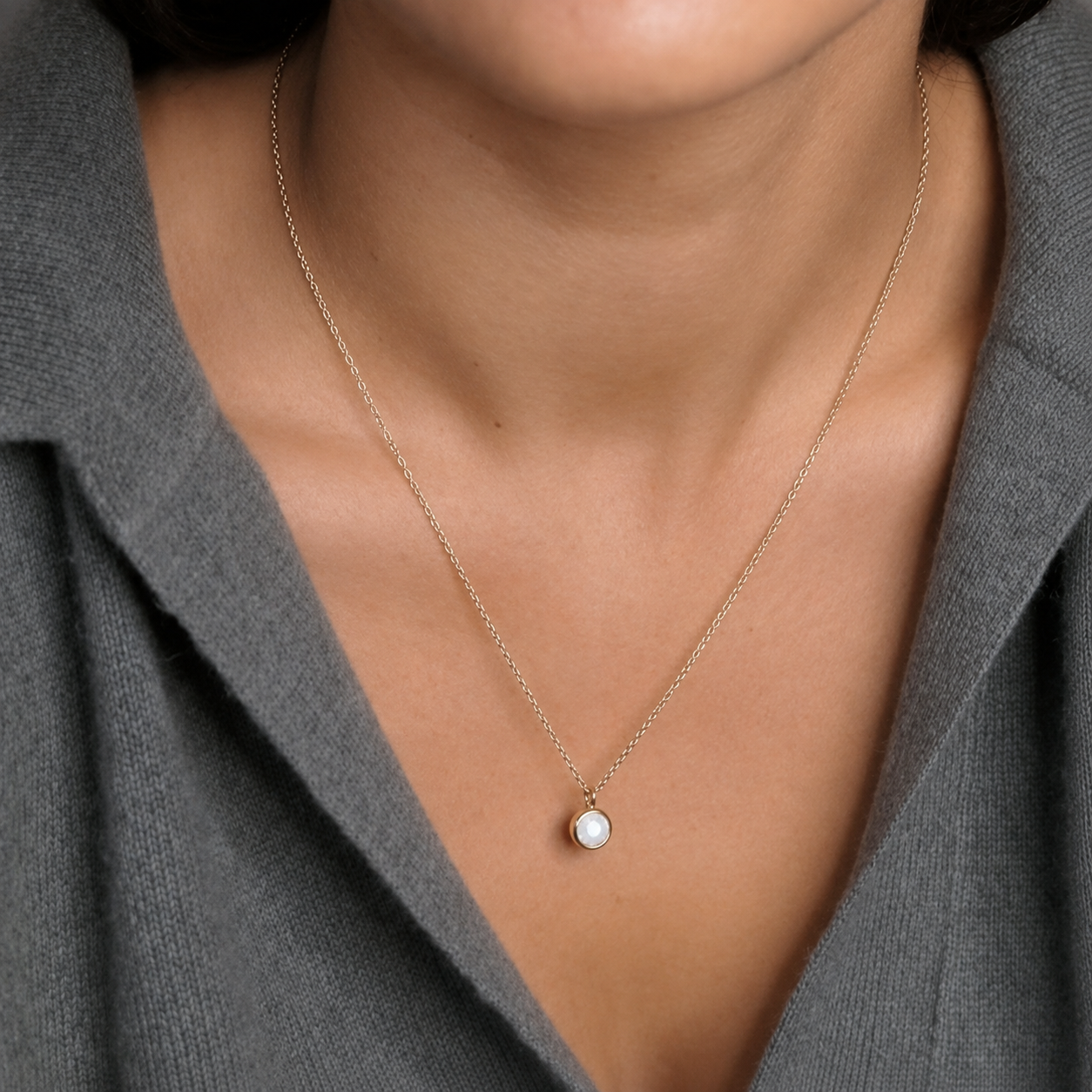 White Opal Necklace Crystals