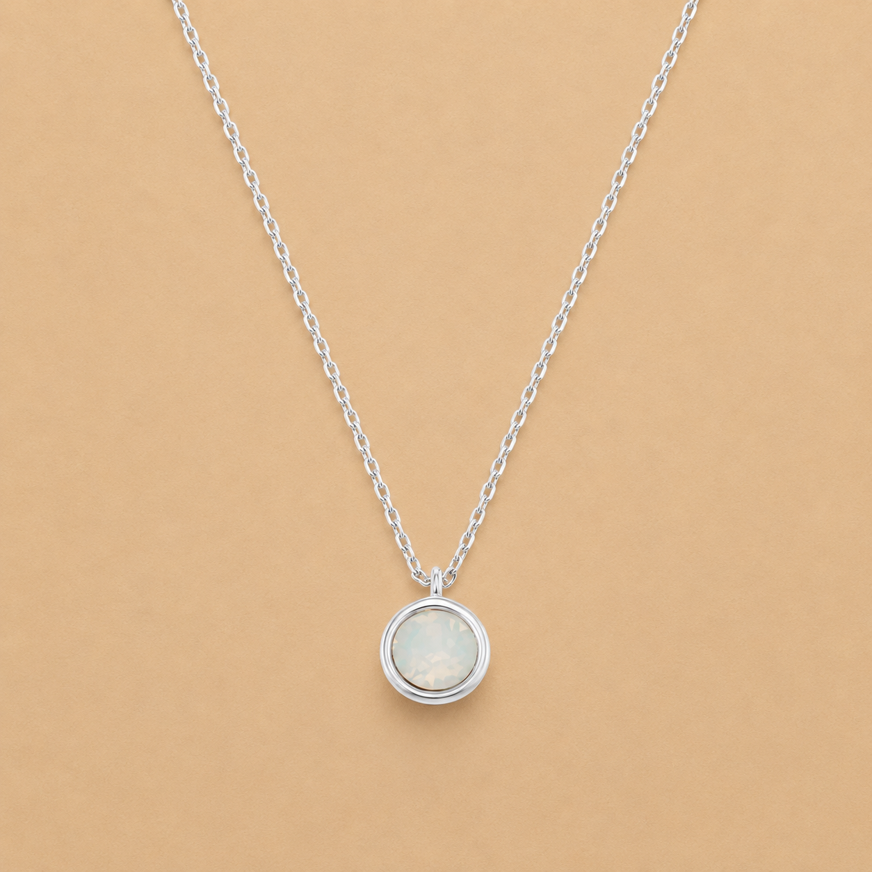 White Opal Necklace Crystals